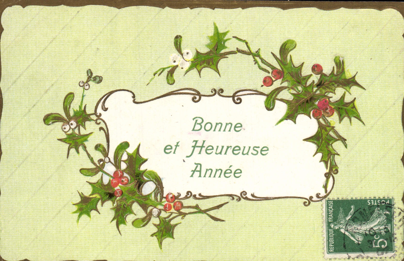 Flores de la fantasía de la POSTAL de la VENDIMIA