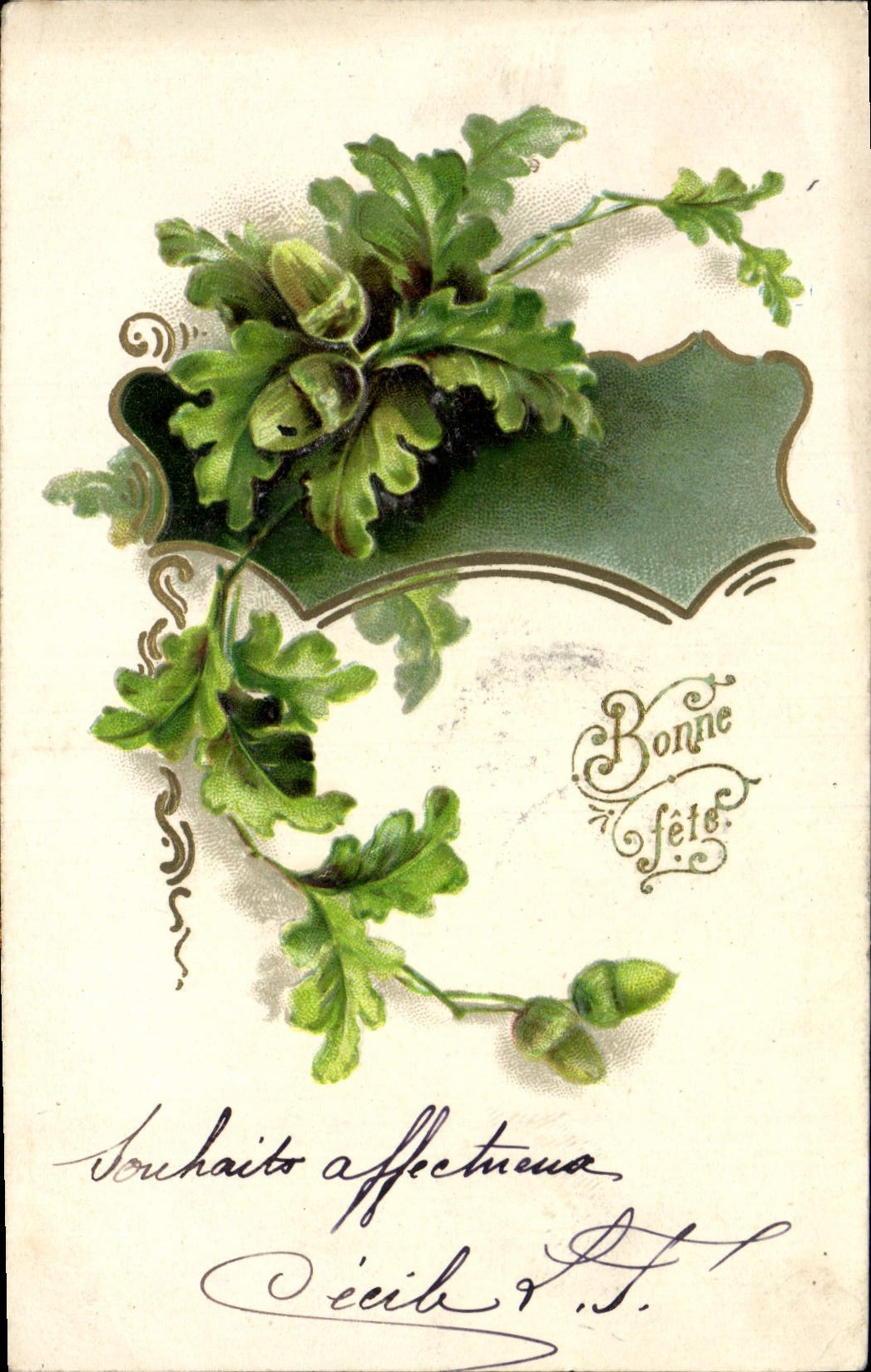 Flores de la fantasía de la POSTAL de la VENDIMIA