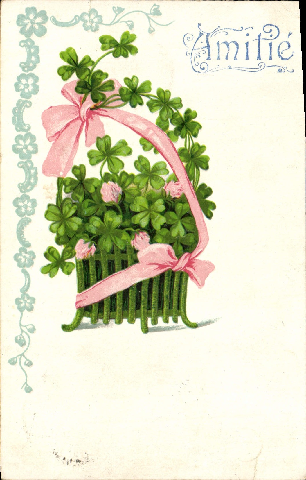 La fantasía de la POSTAL de la VENDIMIA florece el trébol