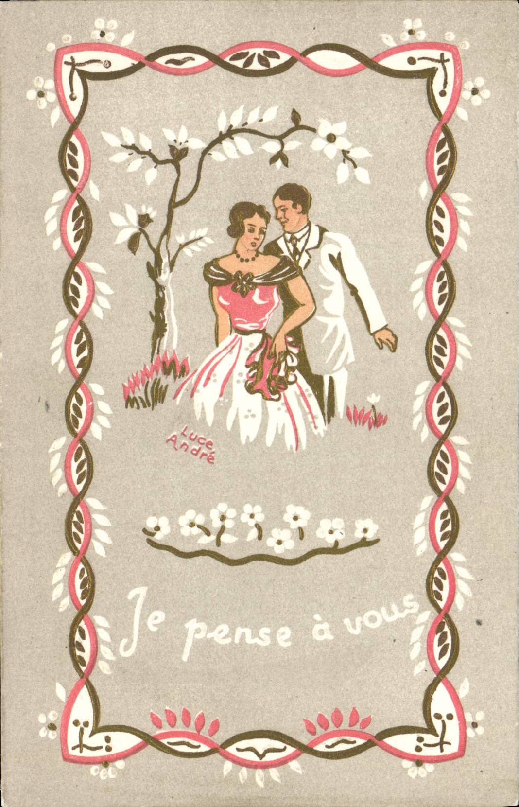 CPA Fantaisie Femme Luce Andre