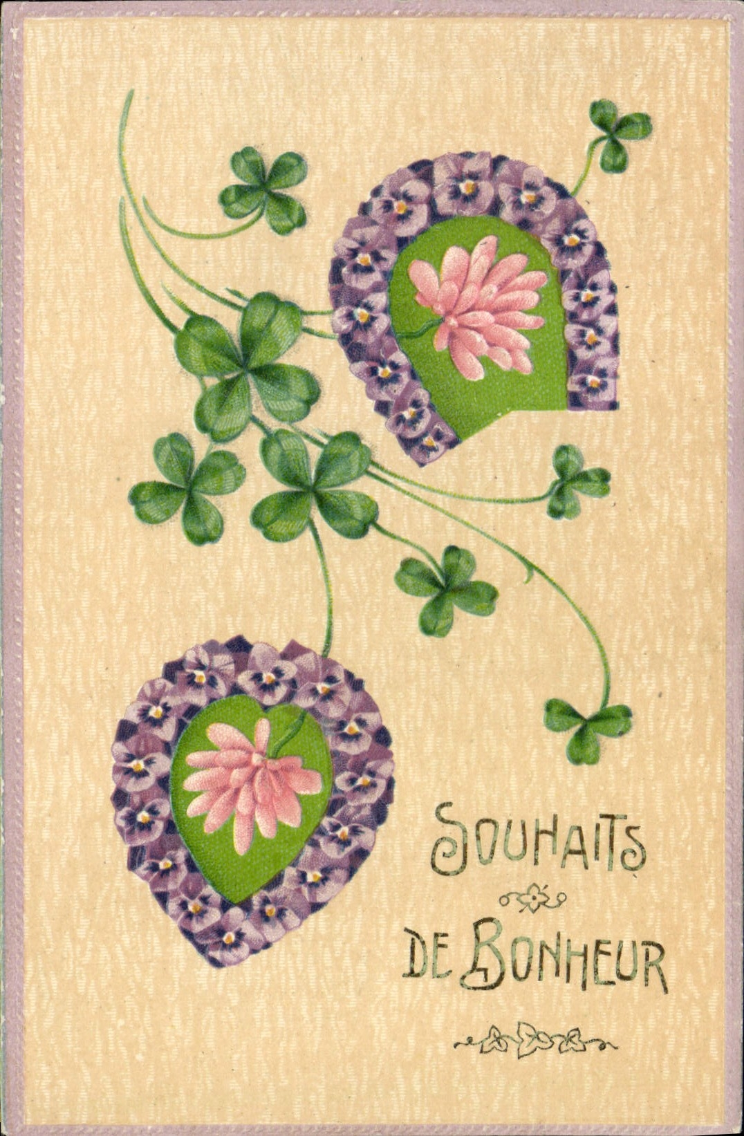 La fantasía de la POSTAL de la VENDIMIA florece el trébol