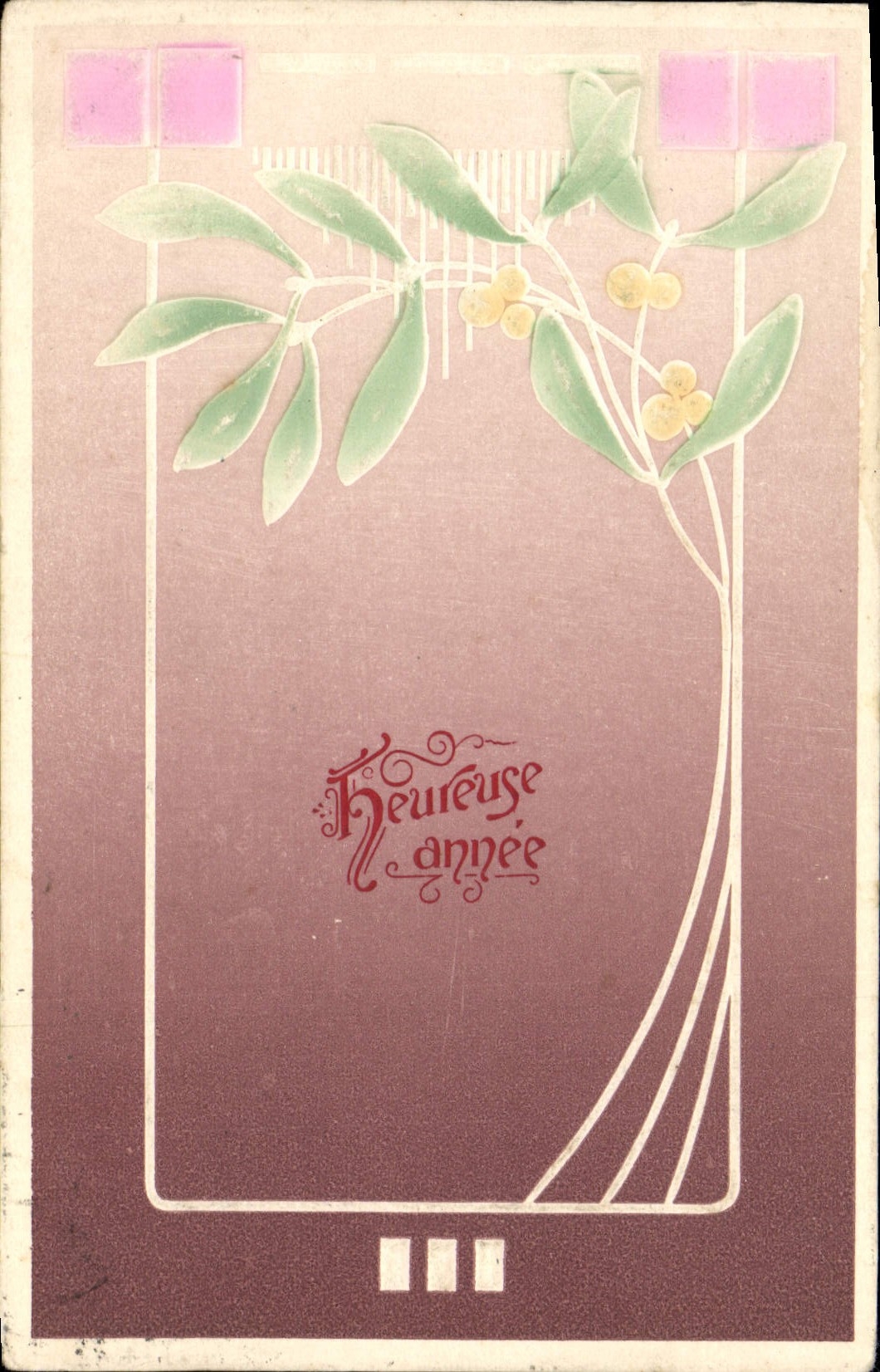 Flores de la fantasía de la POSTAL de la VENDIMIA