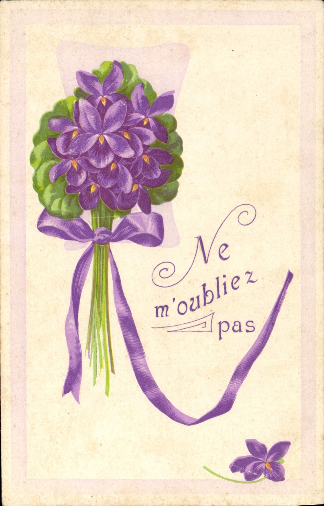 Flores de la fantasía de la POSTAL de la VENDIMIA