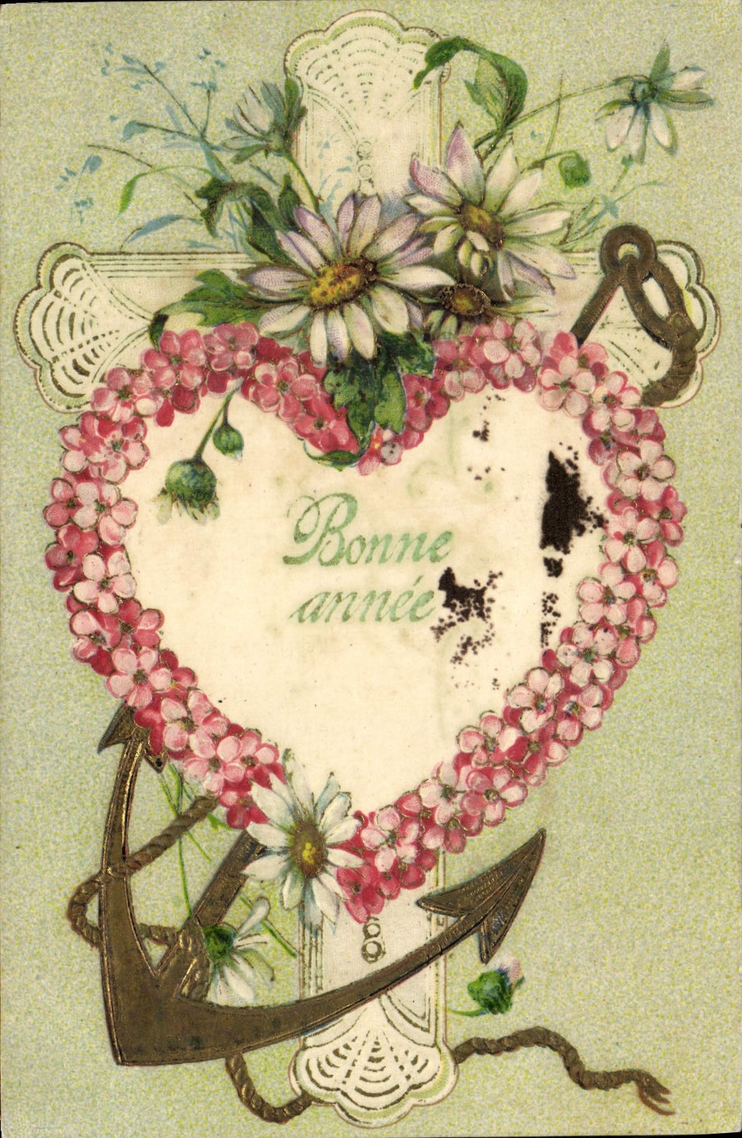 La POSTAL Fantaisie de la VENDIMIA florece las anclas de la marina