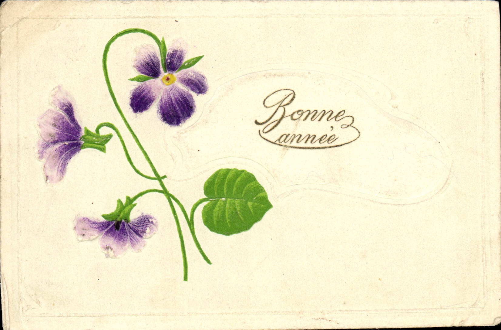 Flores de la fantasía de la POSTAL de la VENDIMIA