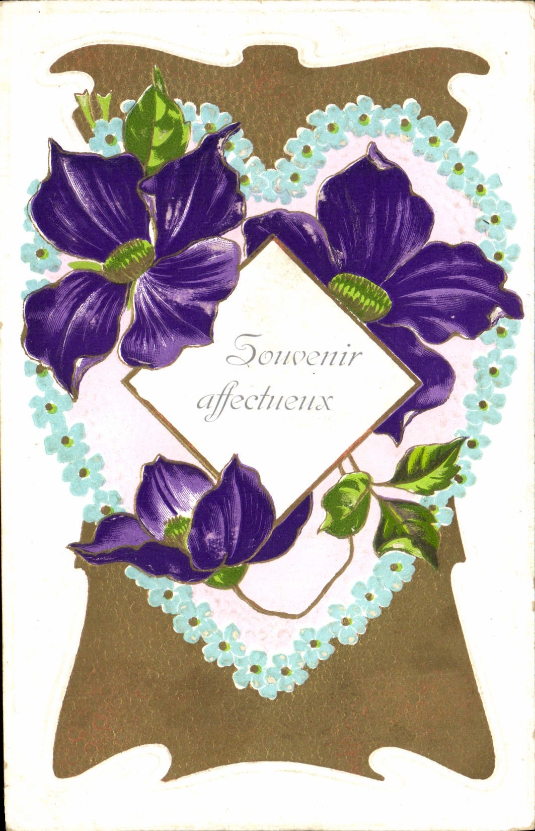 VINTAGE POSTCARD Fantasy Flowers