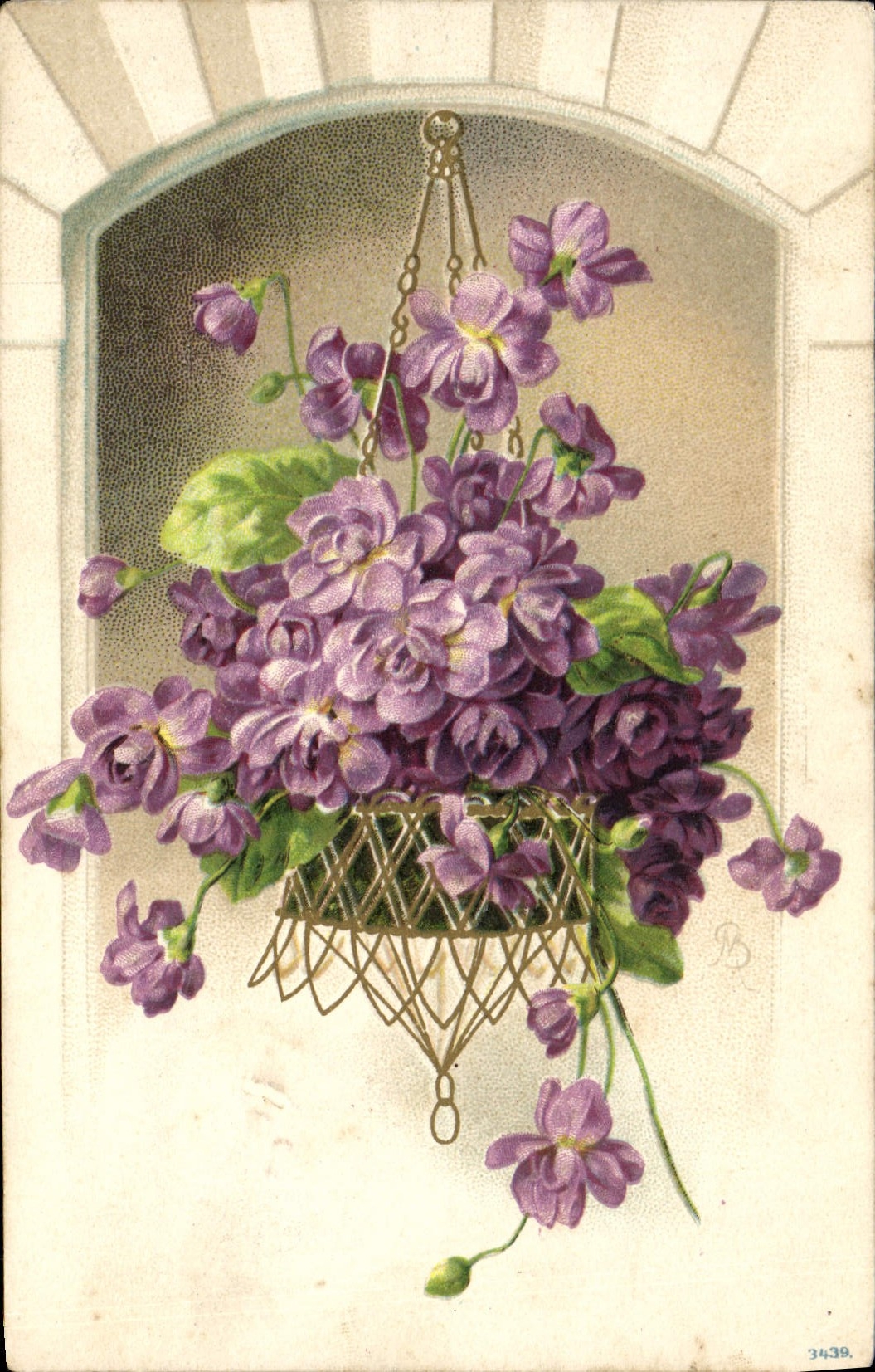 VINTAGE POSTCARD Fantasy Flowers