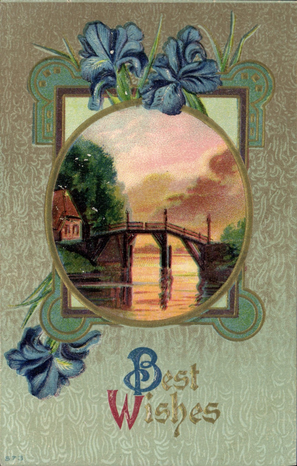 VINTAGE POSTCARD Fantasy Flowers