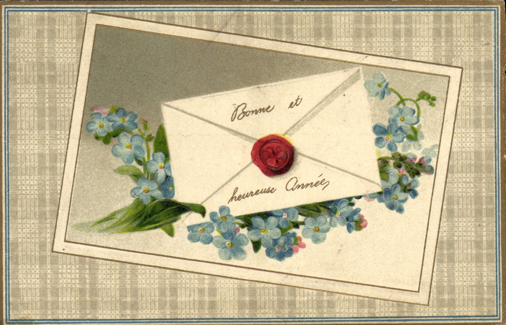 VINTAGE POSTCARD Fantasy Flowers