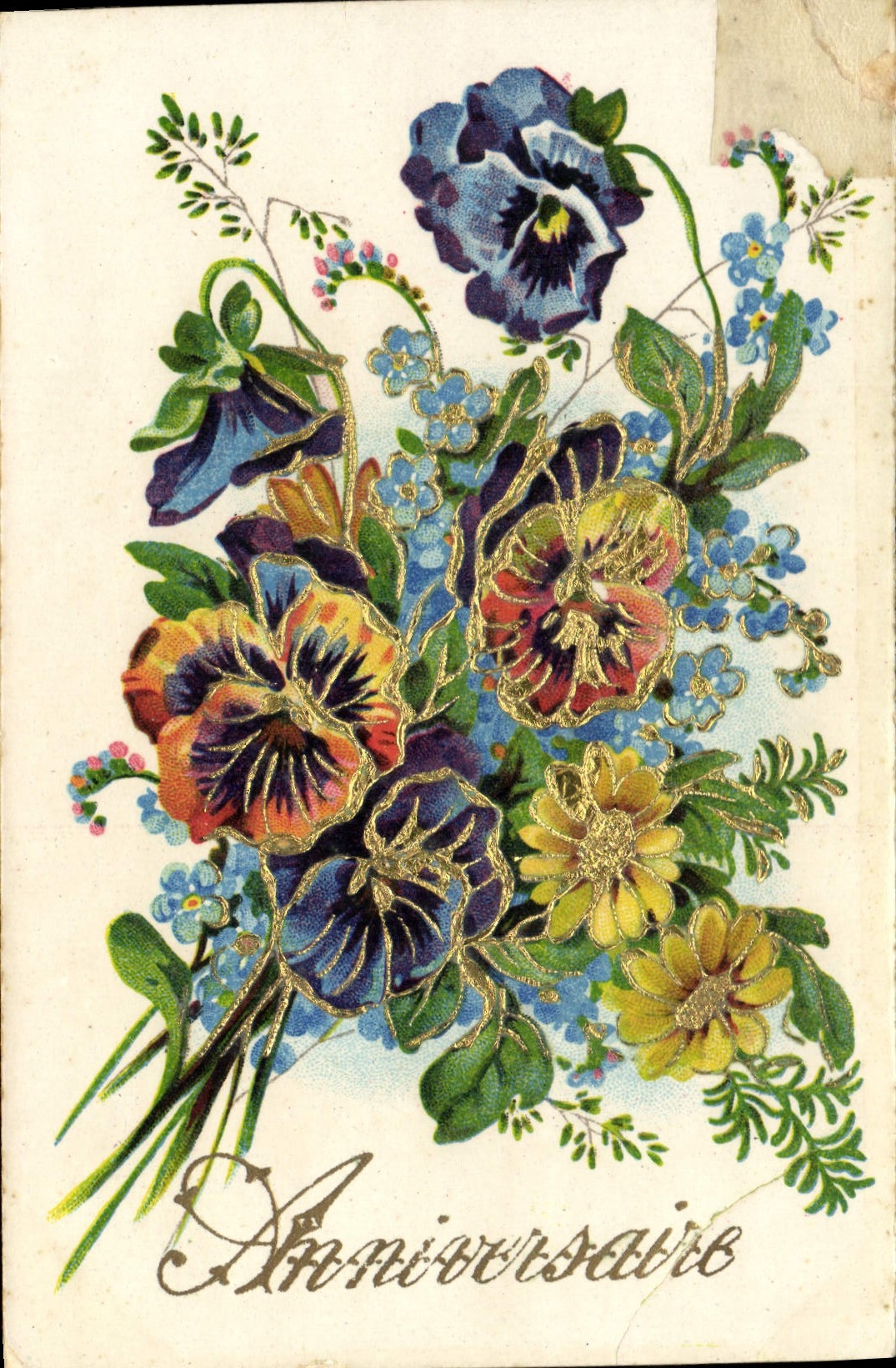 VINTAGE POSTCARD Fantasy Flowers