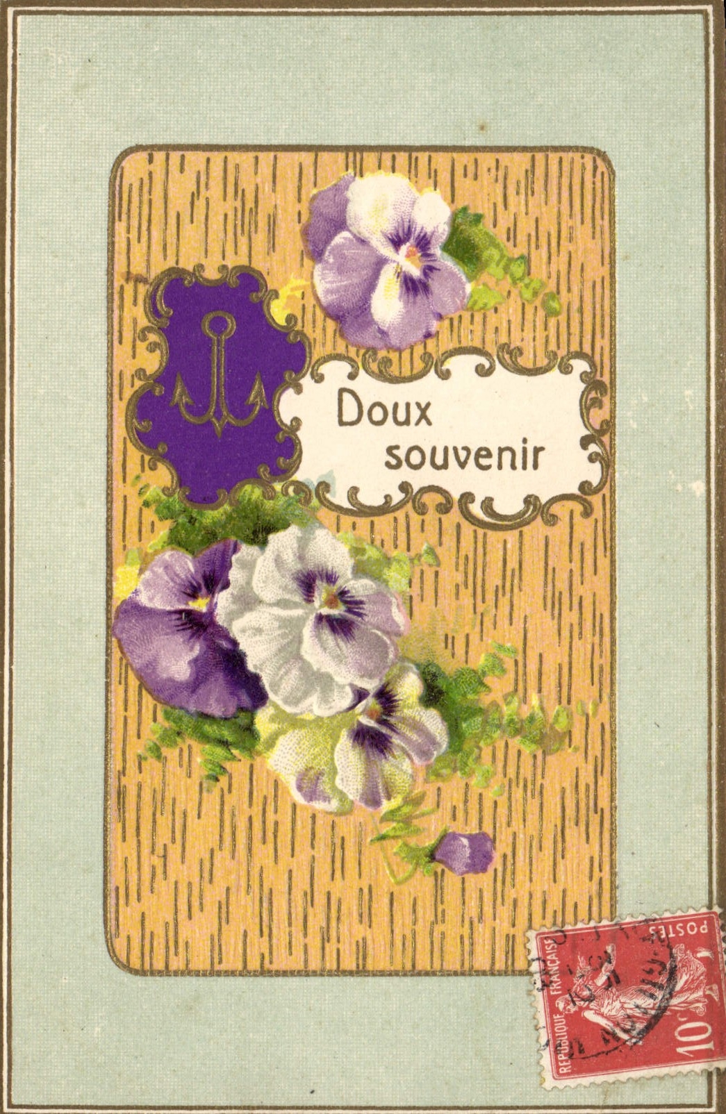 VINTAGE POSTCARD Fantasy Flowers