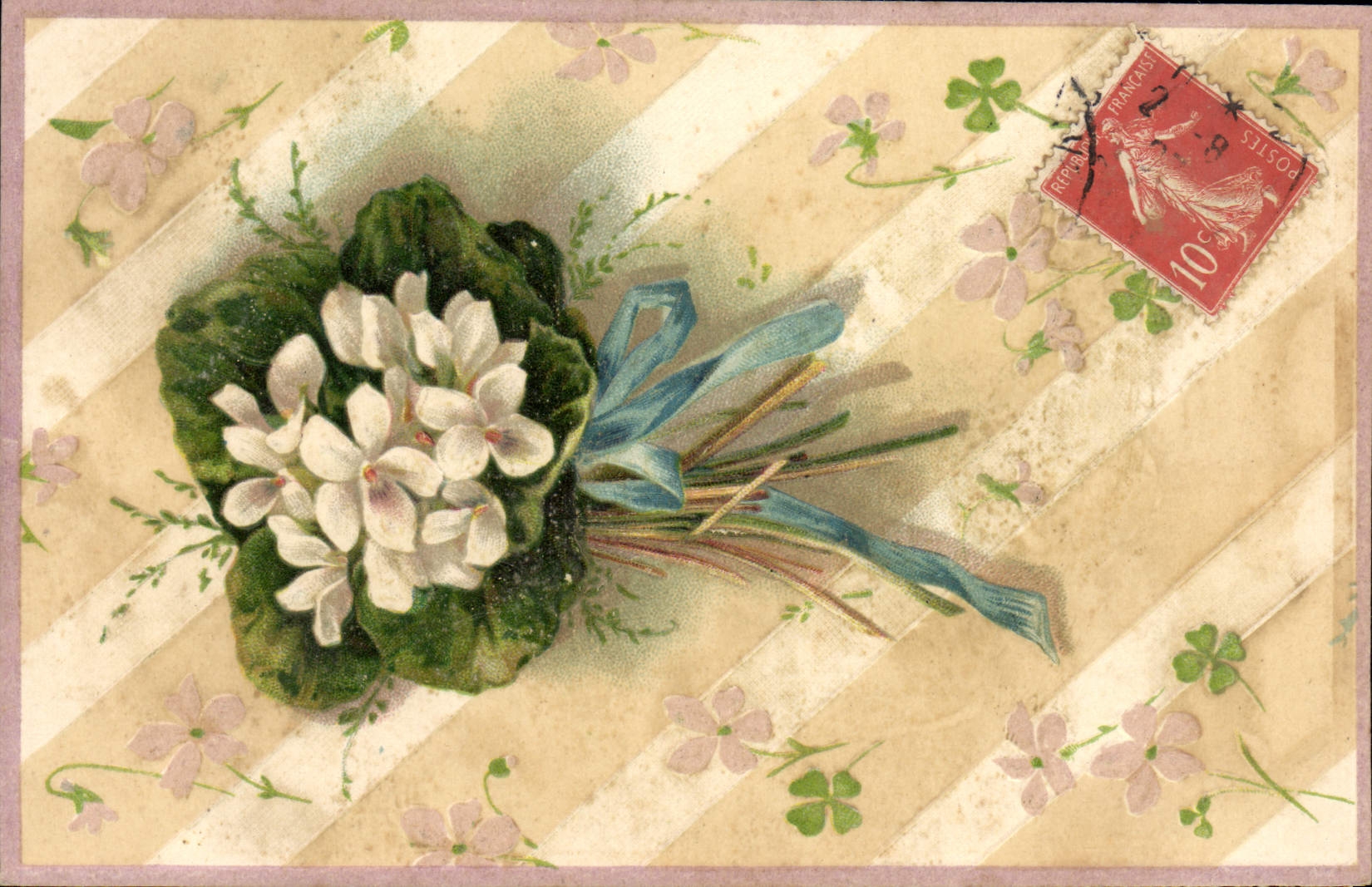 VINTAGE POSTCARD Fantasy Flowers