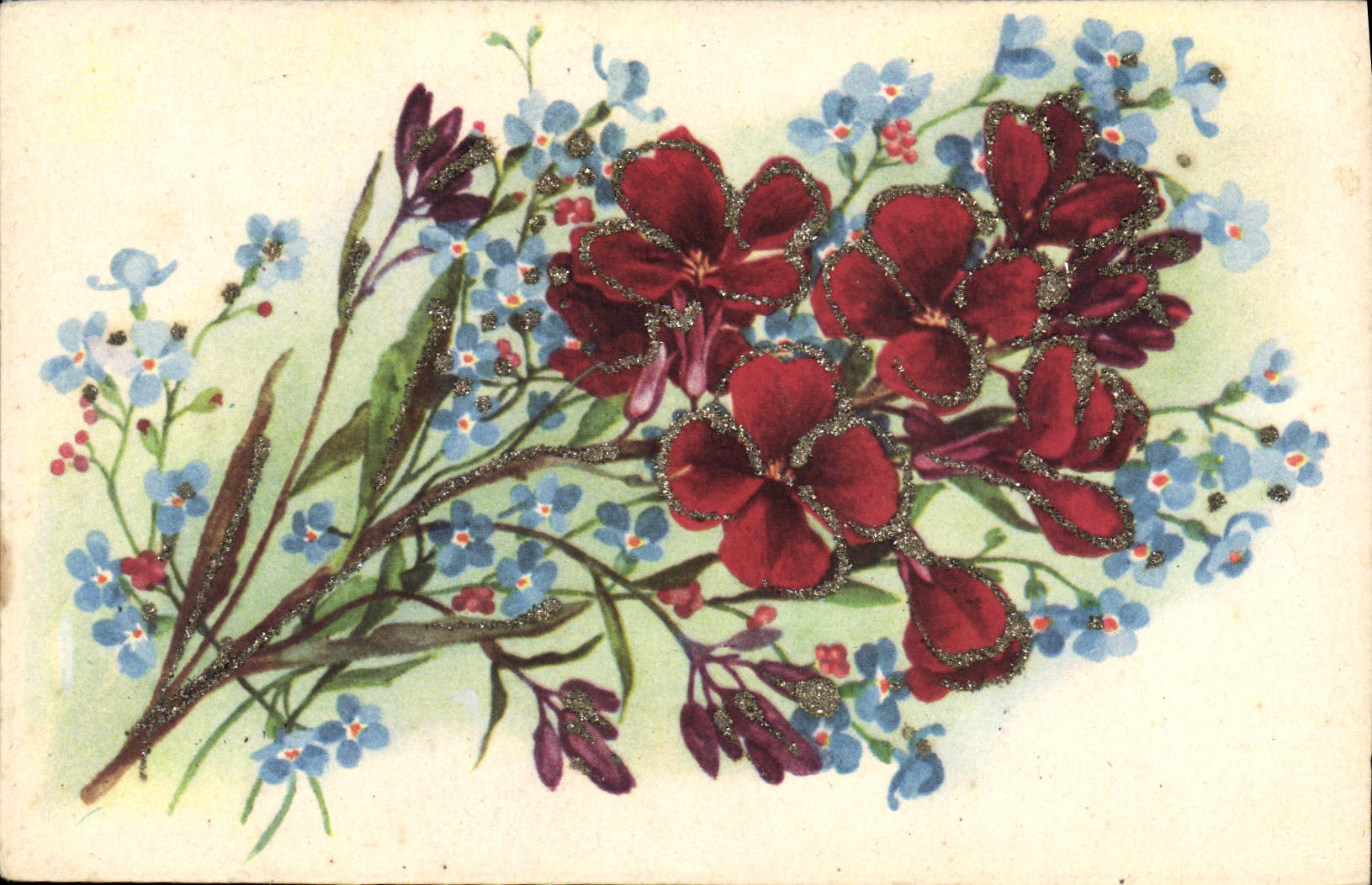VINTAGE POSTCARD Fantasy Flowers