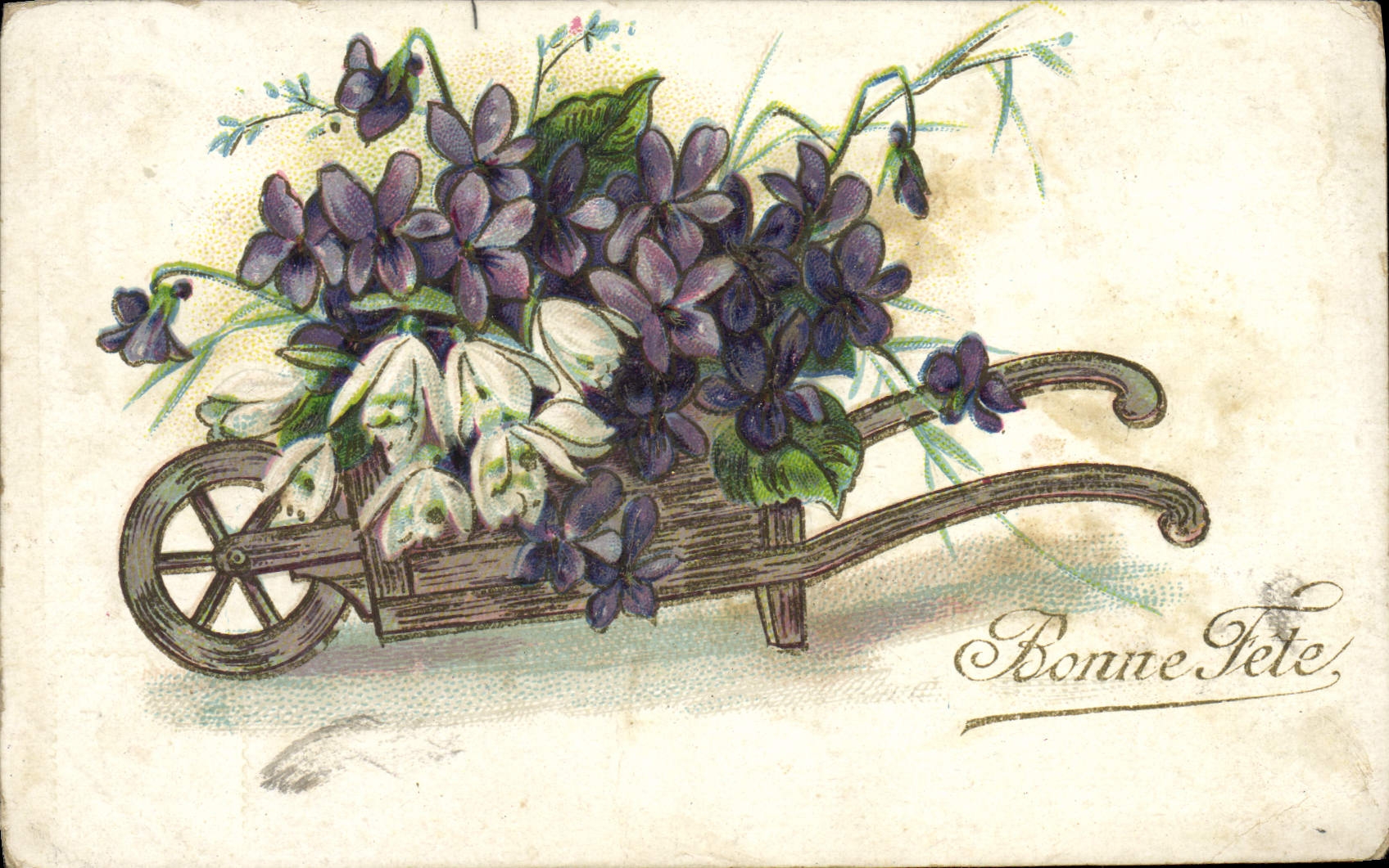 VINTAGE POSTCARD Fantasy Flowers