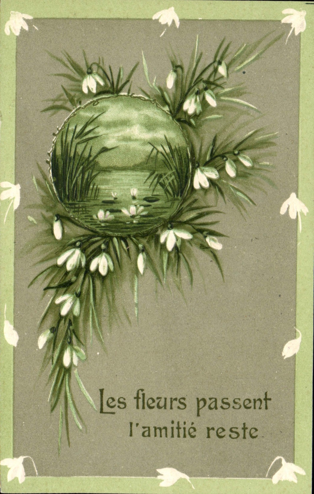 VINTAGE POSTCARD Fantasy Flowers