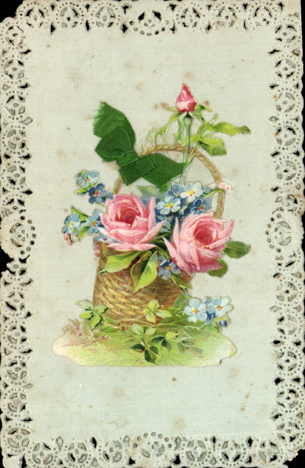 VINTAGE POSTCARD Fantasy Brodee Flowers