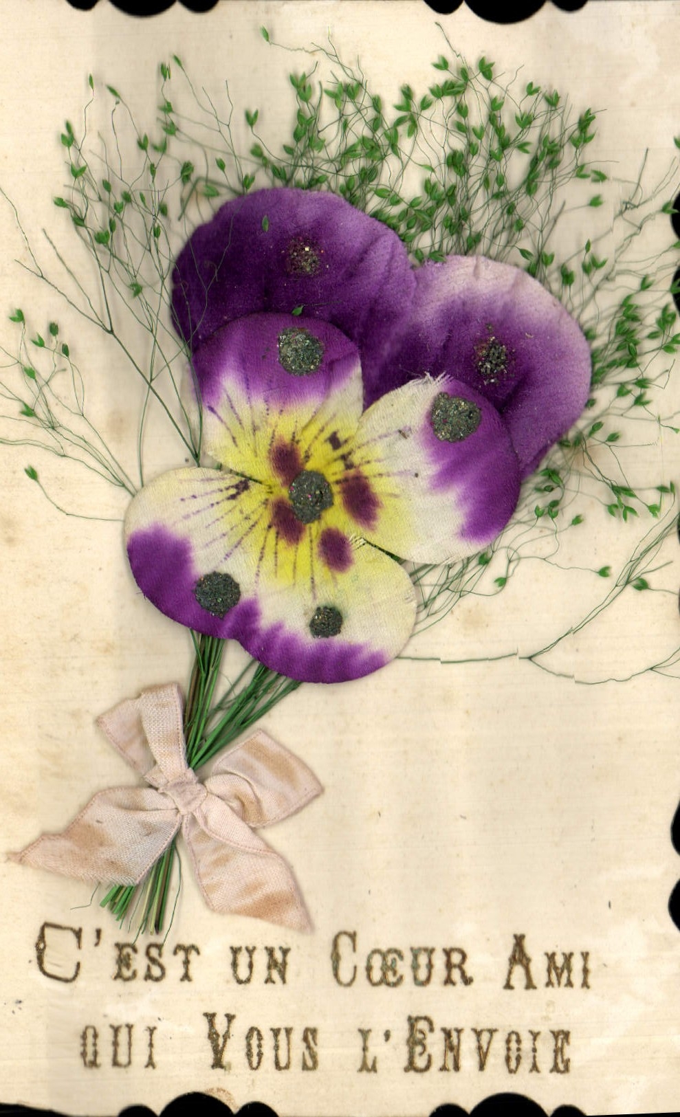 VINTAGE POSTCARD Fantasy Flowers