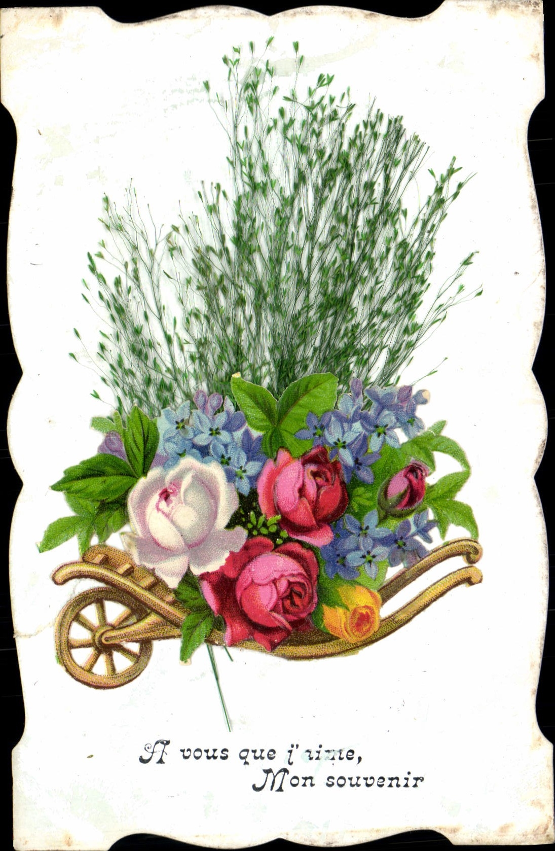 VINTAGE POSTCARD Fantasy Flowers