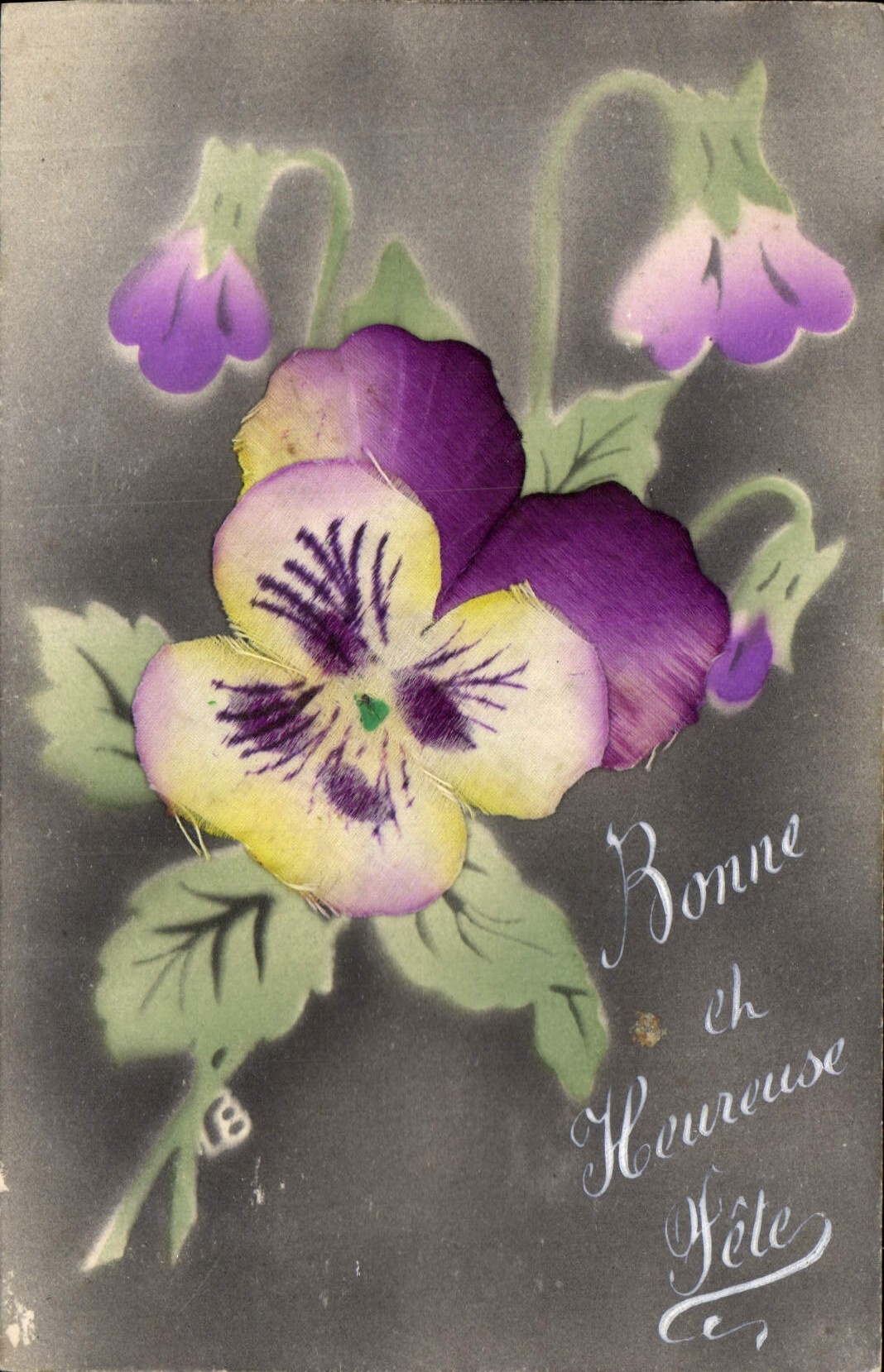 VINTAGE POSTCARD Fantasy Flowers