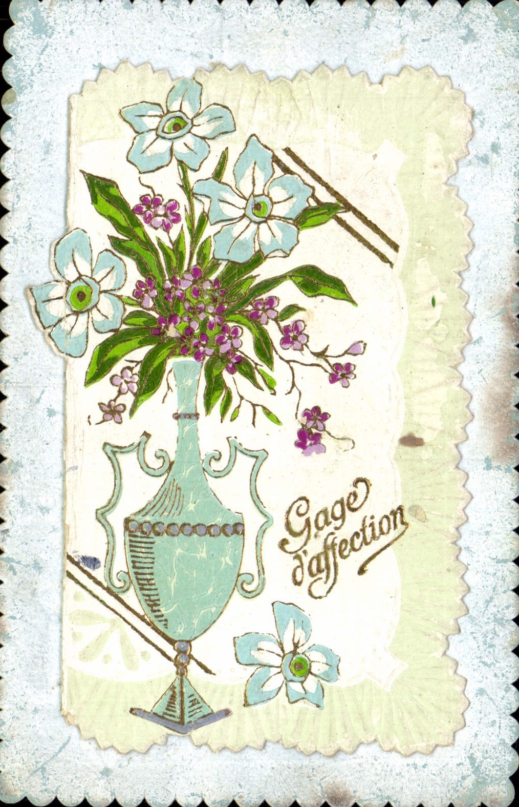 VINTAGE POSTCARD Fantasy Flowers