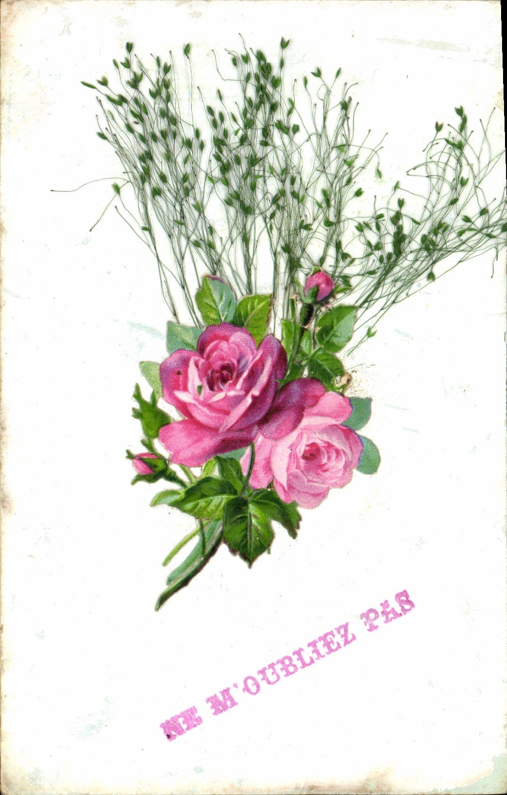 VINTAGE POSTCARD Fantasy Flowers