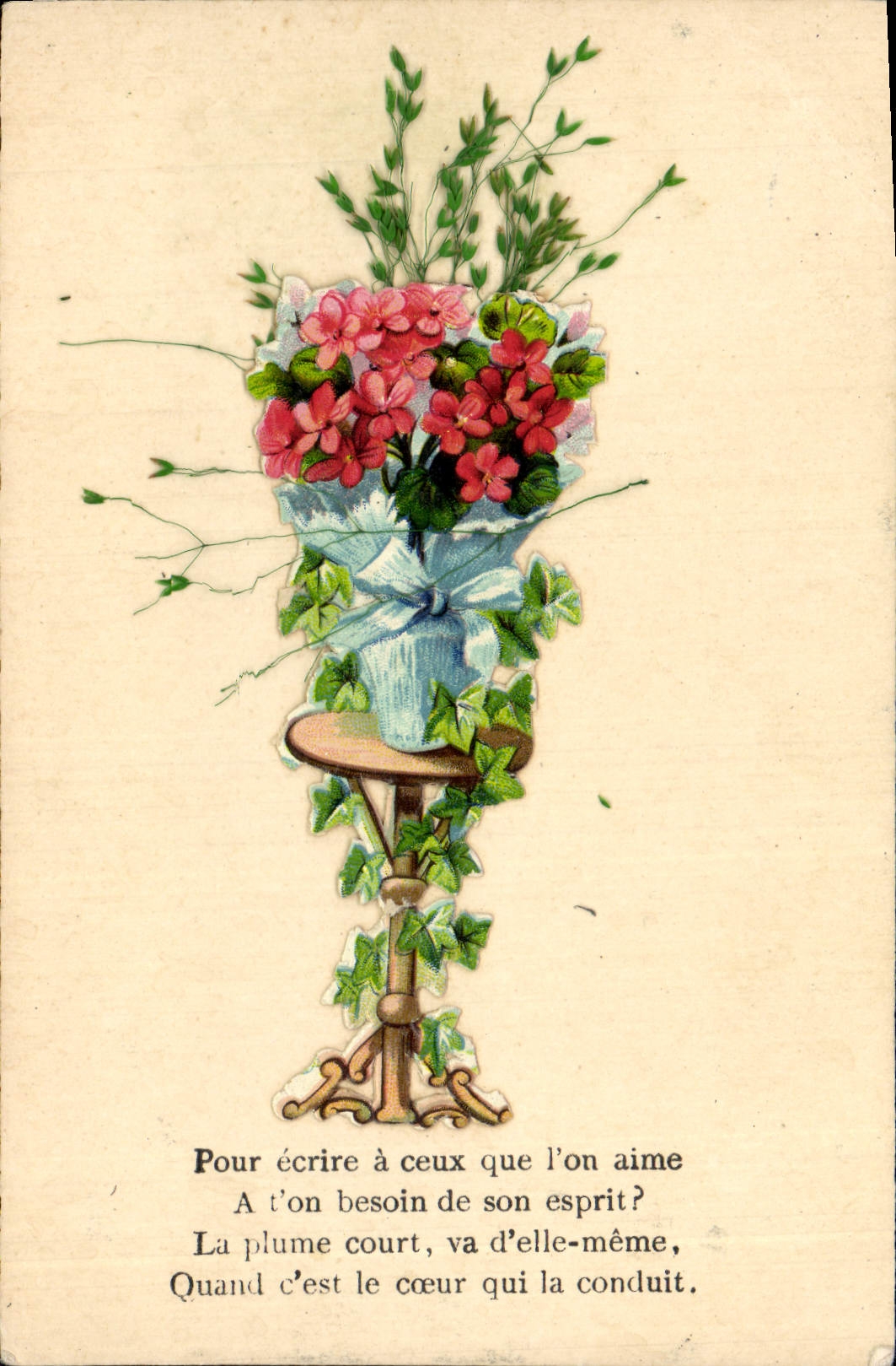 VINTAGE POSTCARD Fantasy Flowers