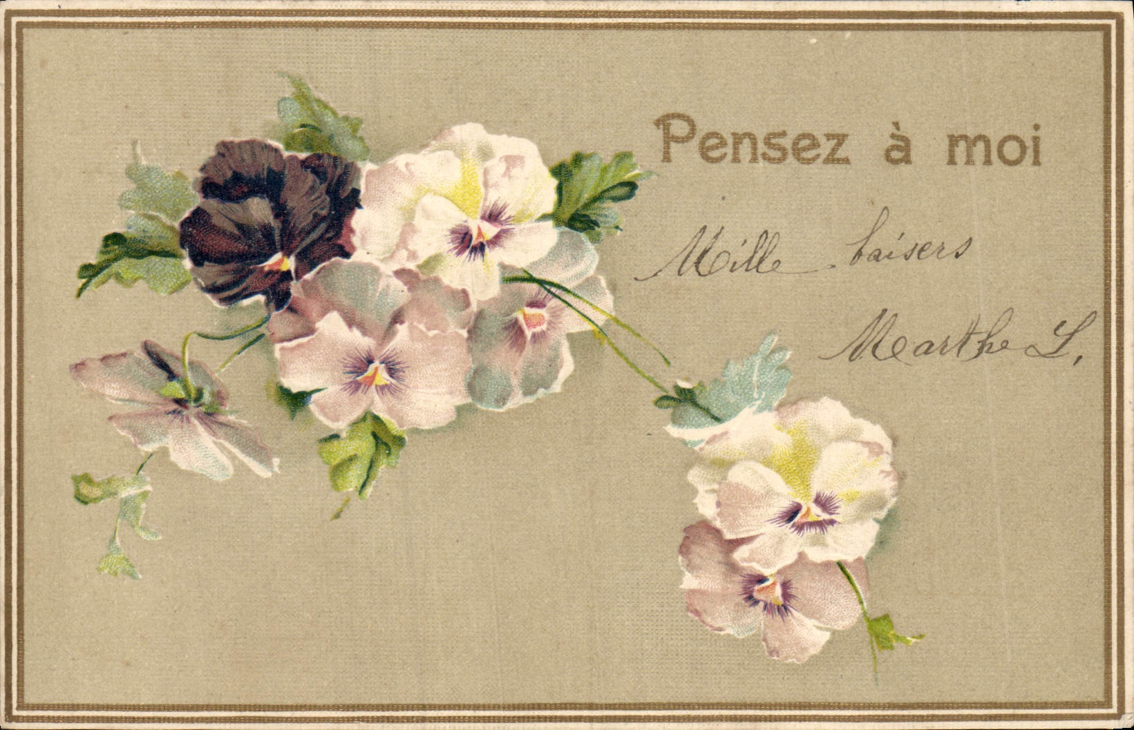 VINTAGE POSTCARD Fantasy Flowers