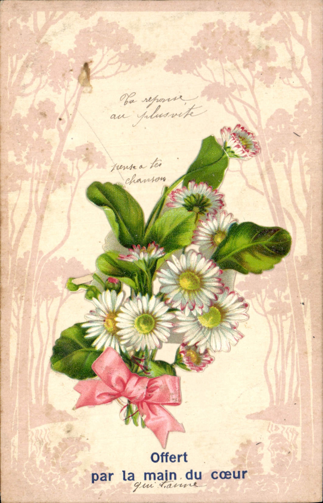 VINTAGE POSTCARD Fantasy Flowers