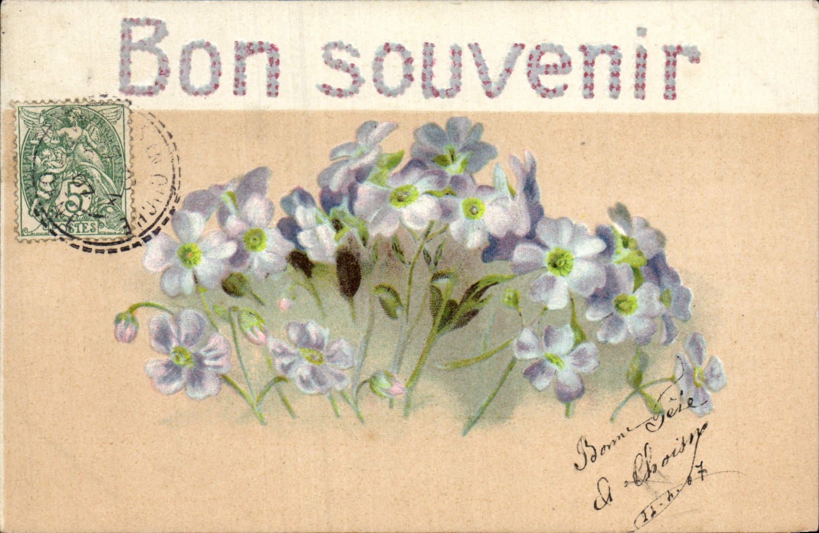 VINTAGE POSTCARD Fantasy Flowers