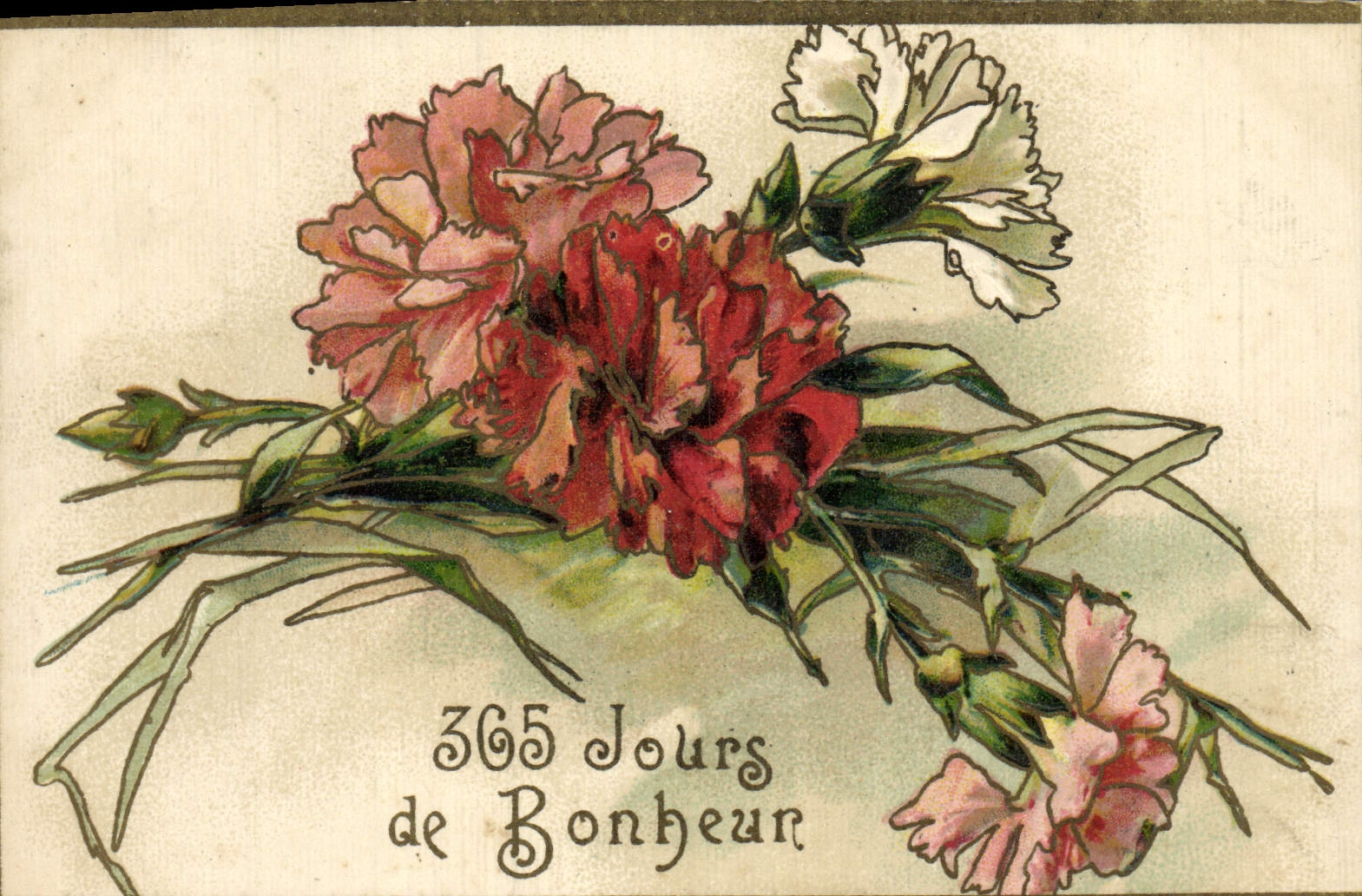 VINTAGE POSTCARD Fantasy Flowers