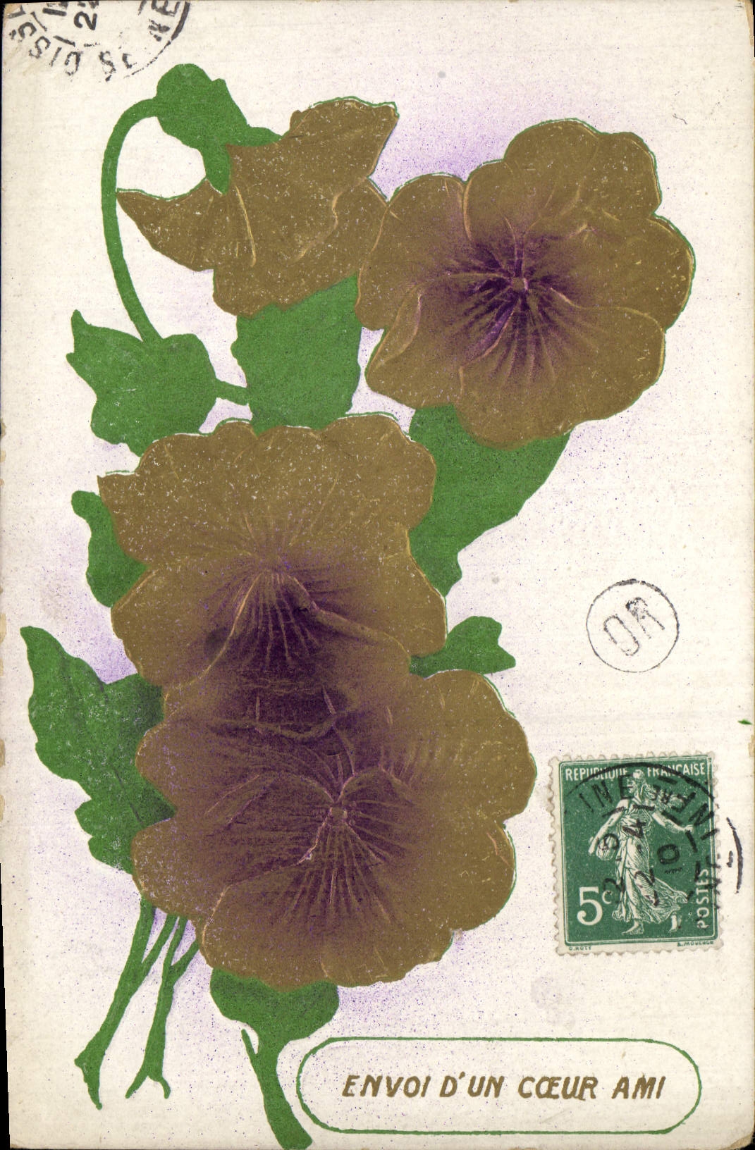 VINTAGE POSTCARD Fantasy Flowers