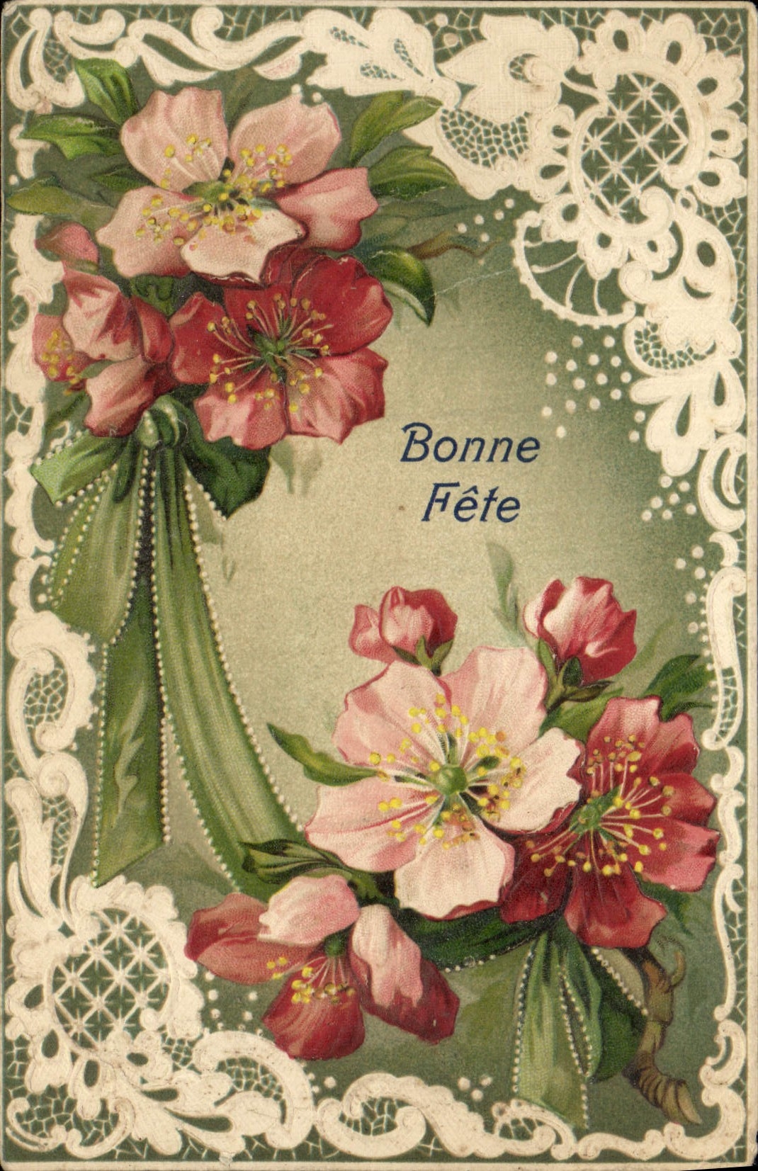 VINTAGE POSTCARD Fantasy Flowers