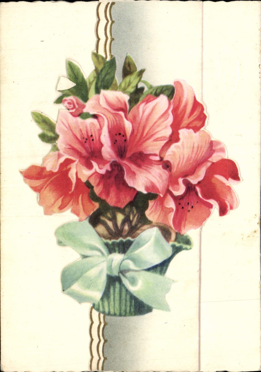 VINTAGE POSTCARD Fantasy Flowers