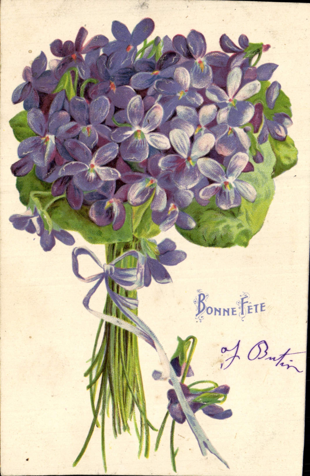 VINTAGE POSTCARD Fantasy Flowers