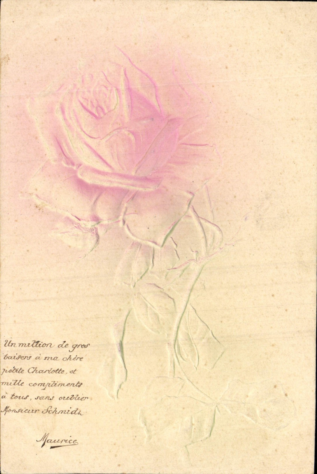 VINTAGE POSTCARD Fantasy Flowers