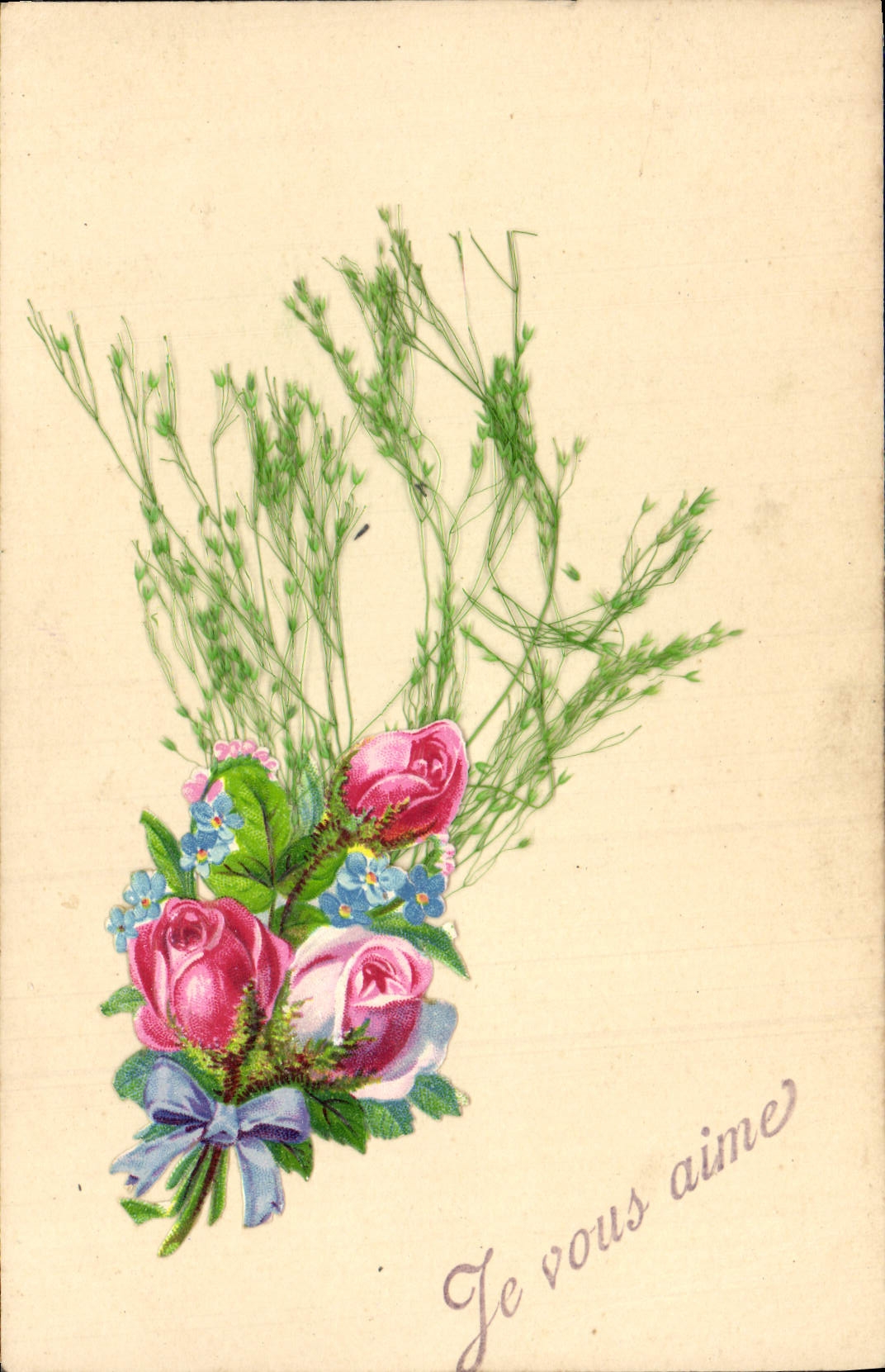 VINTAGE POSTCARD Fantasy Flowers