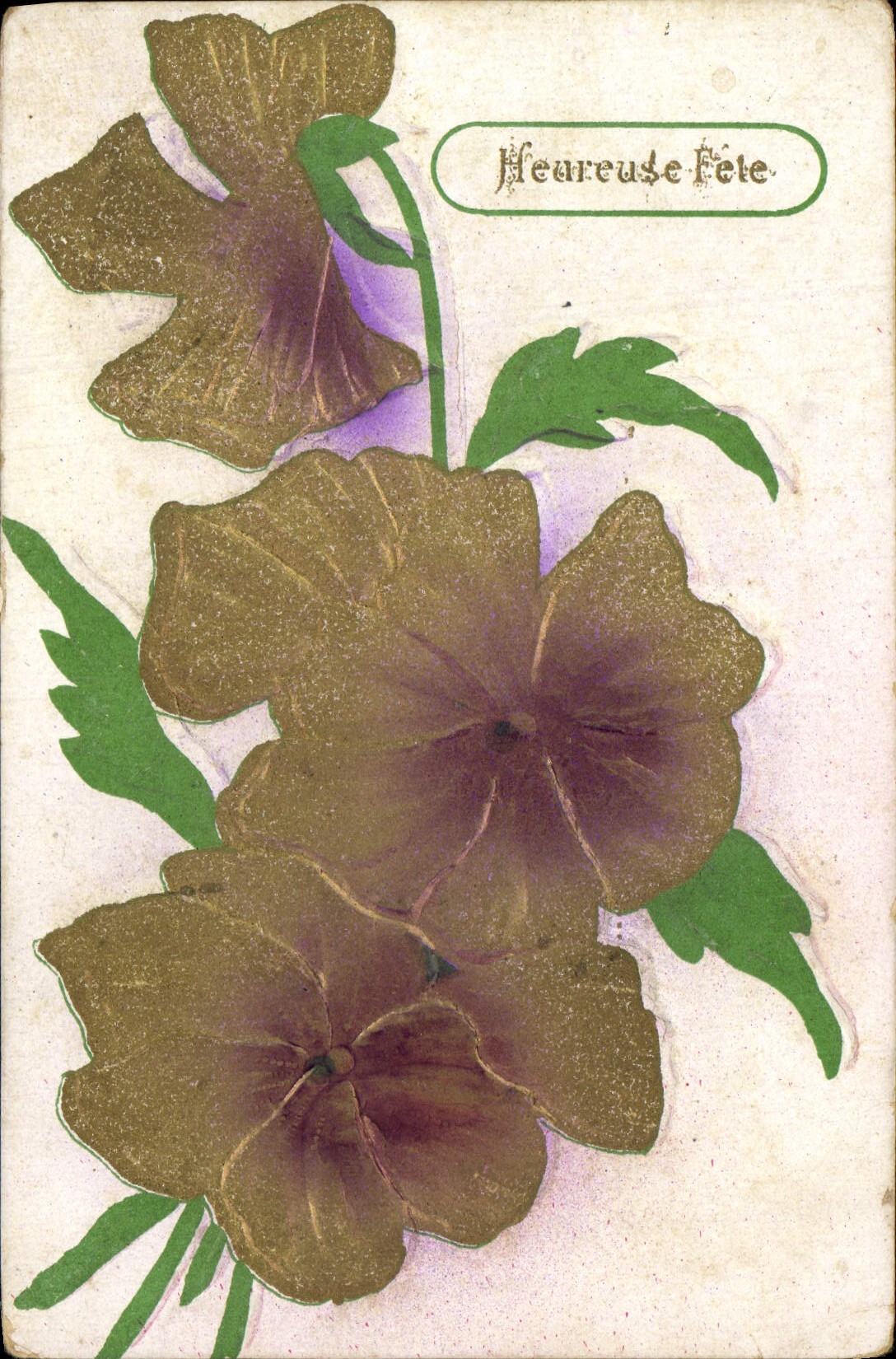 VINTAGE POSTCARD Fantasy Flowers