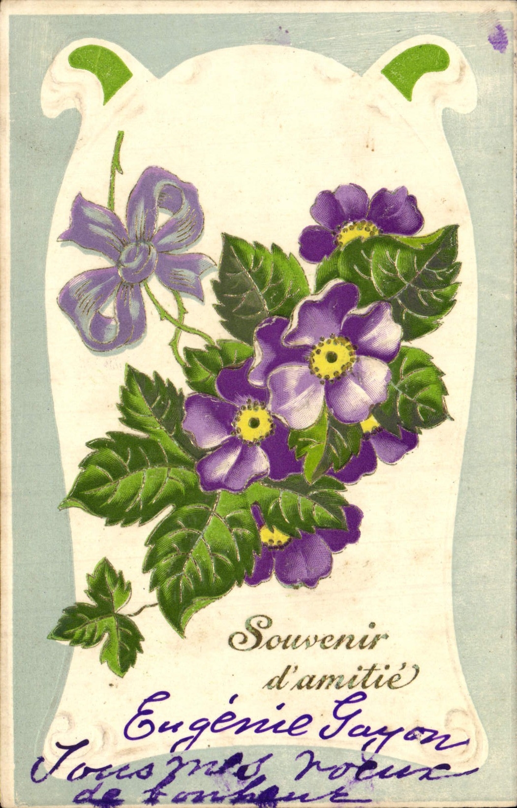 VINTAGE POSTCARD Fantasy Flowers