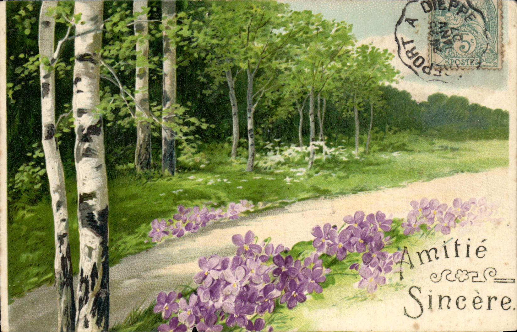 VINTAGE POSTCARD Fantasy Flowers