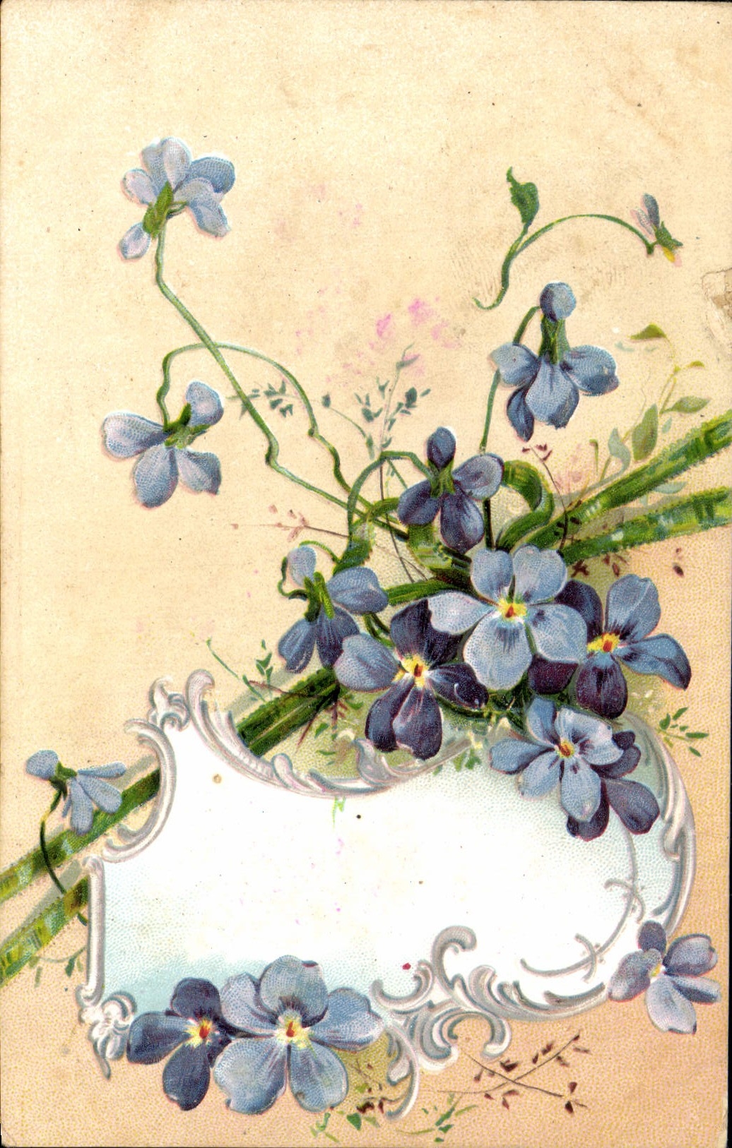 VINTAGE POSTCARD Fantasy Flowers