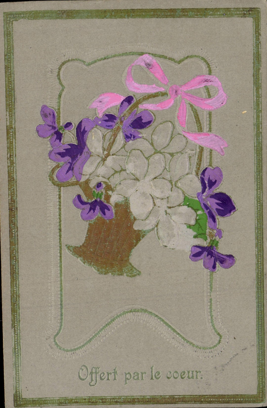 VINTAGE POSTCARD Fantasy Flowers