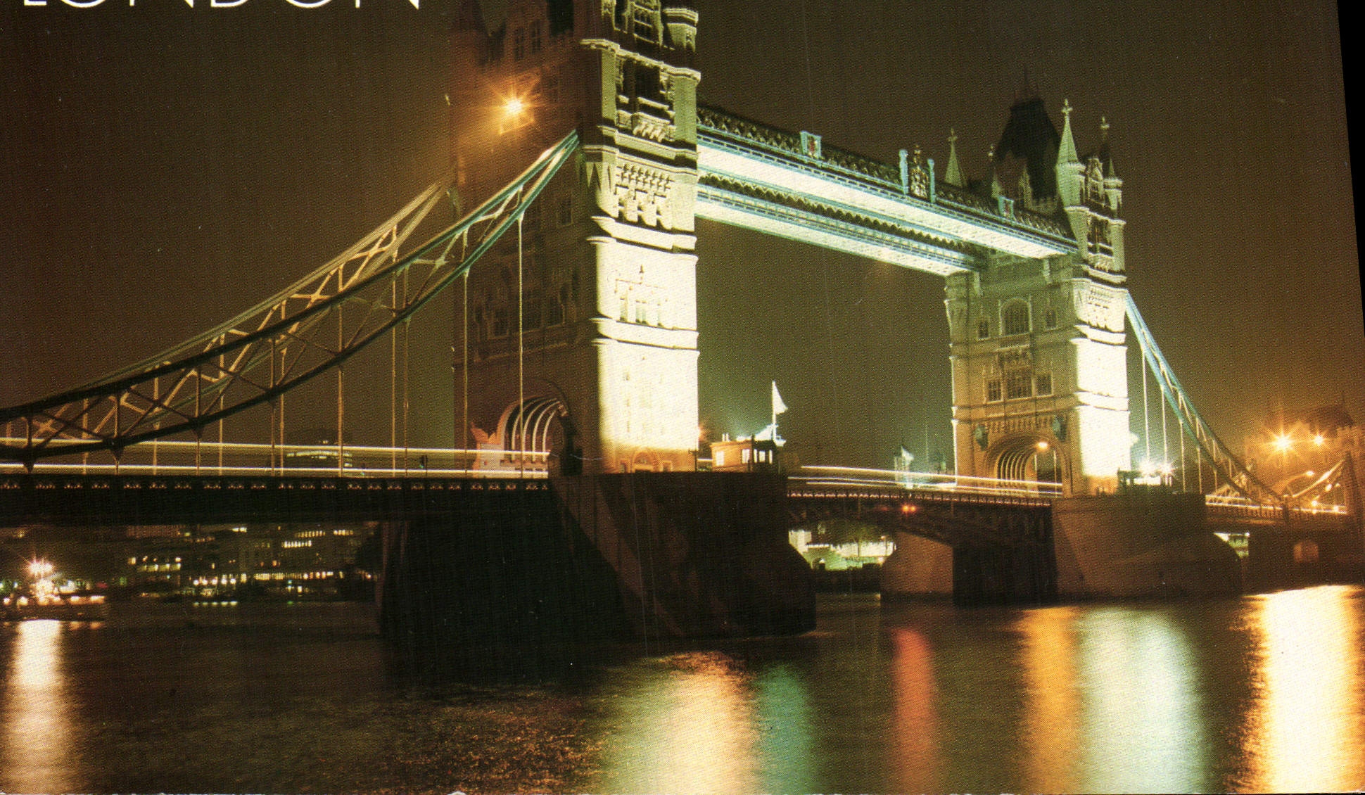 MODERN CARD London Tower Bridge At Night