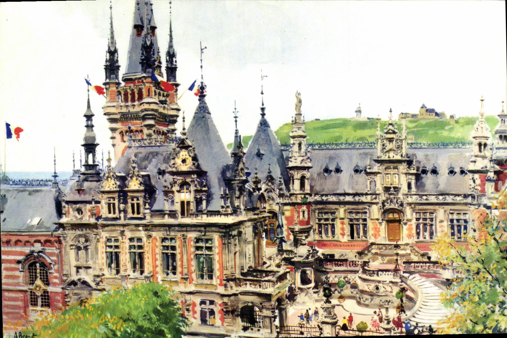 POSTAL MODERNA el benedictino tiene opinión de Fecamp