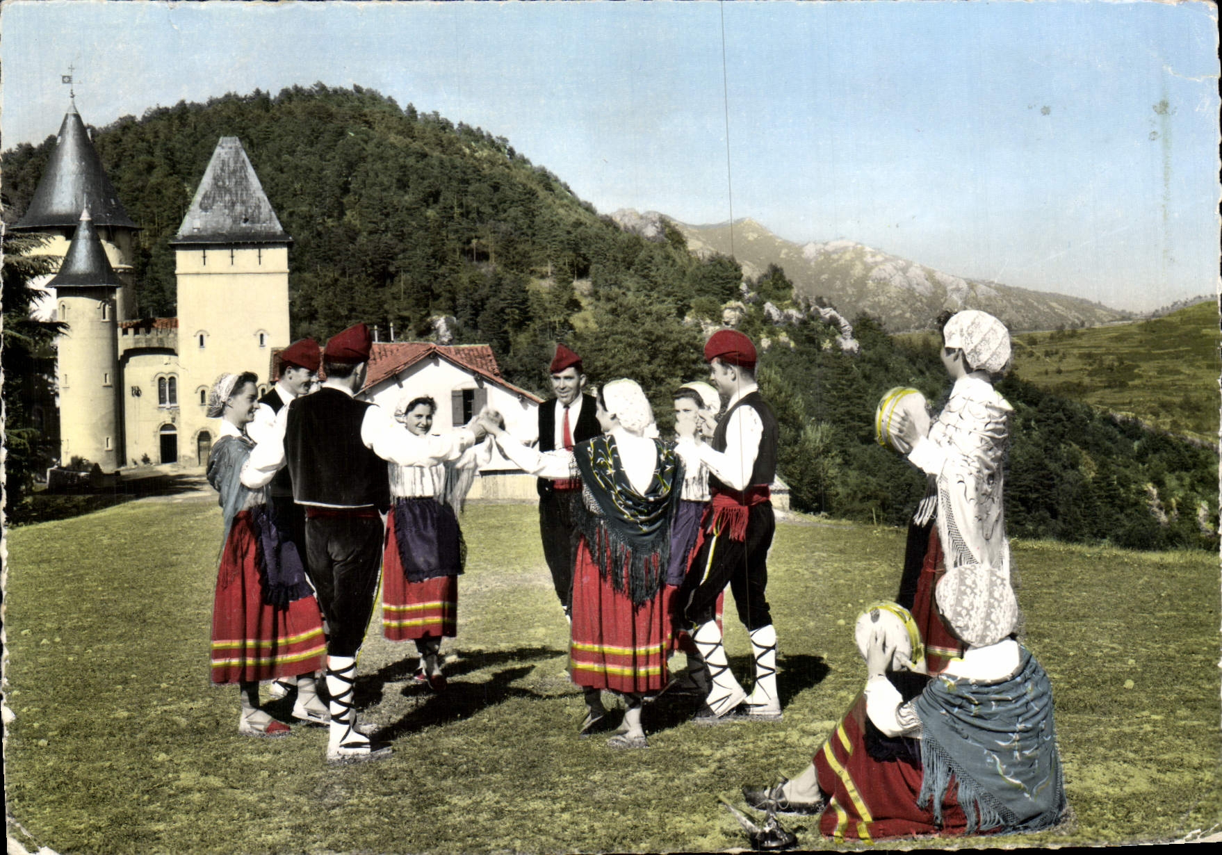 POSTAL MODERNA folklore catalán de Sardane del folklore