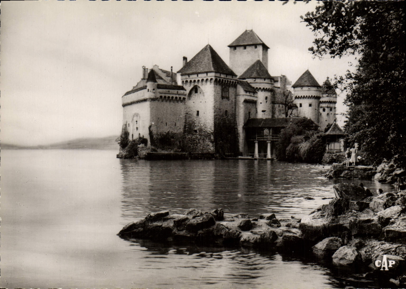 MODERN CARD Lake Leman Castle De Chillon