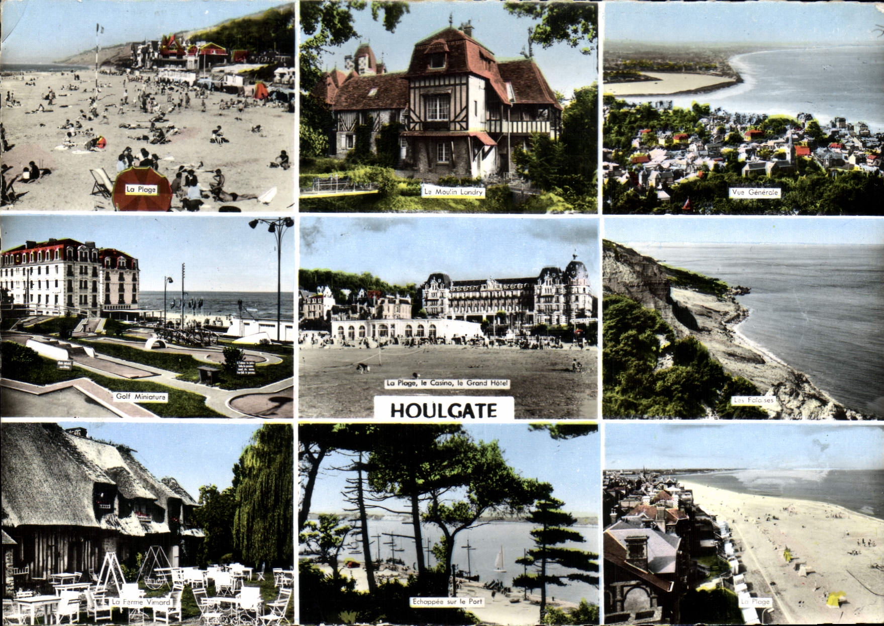CPM Houlgate La plage Le moulin Landry Vue generale Golf
