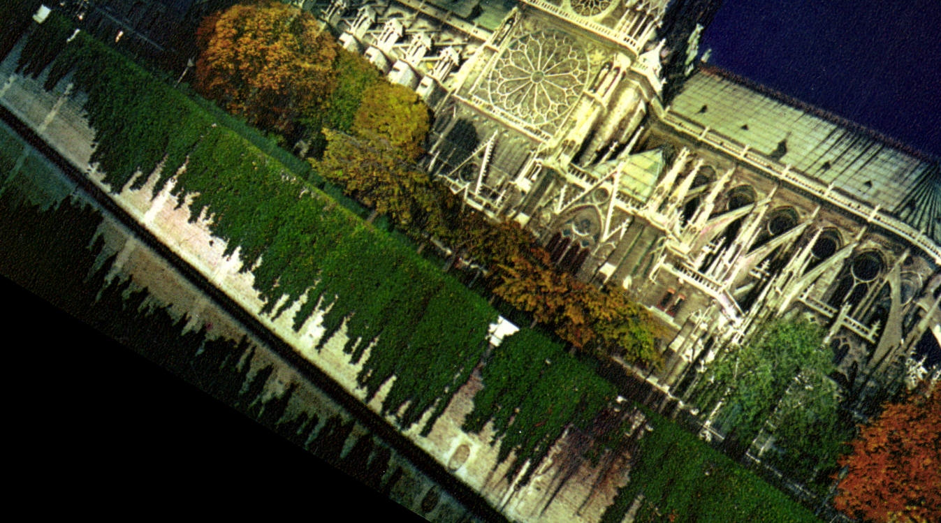 MODERN CARD Paris Notre Dame the night