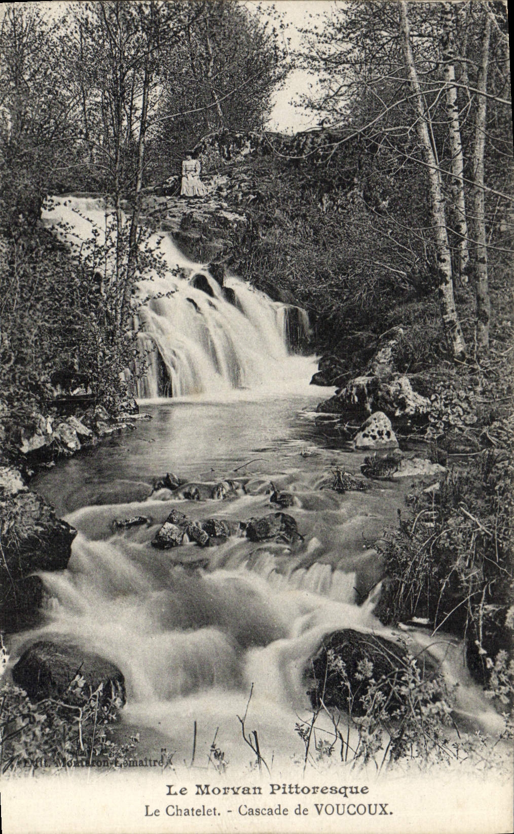 MODERN CARD Morvan Pittoresque Chatelet Cascades of Voucoux