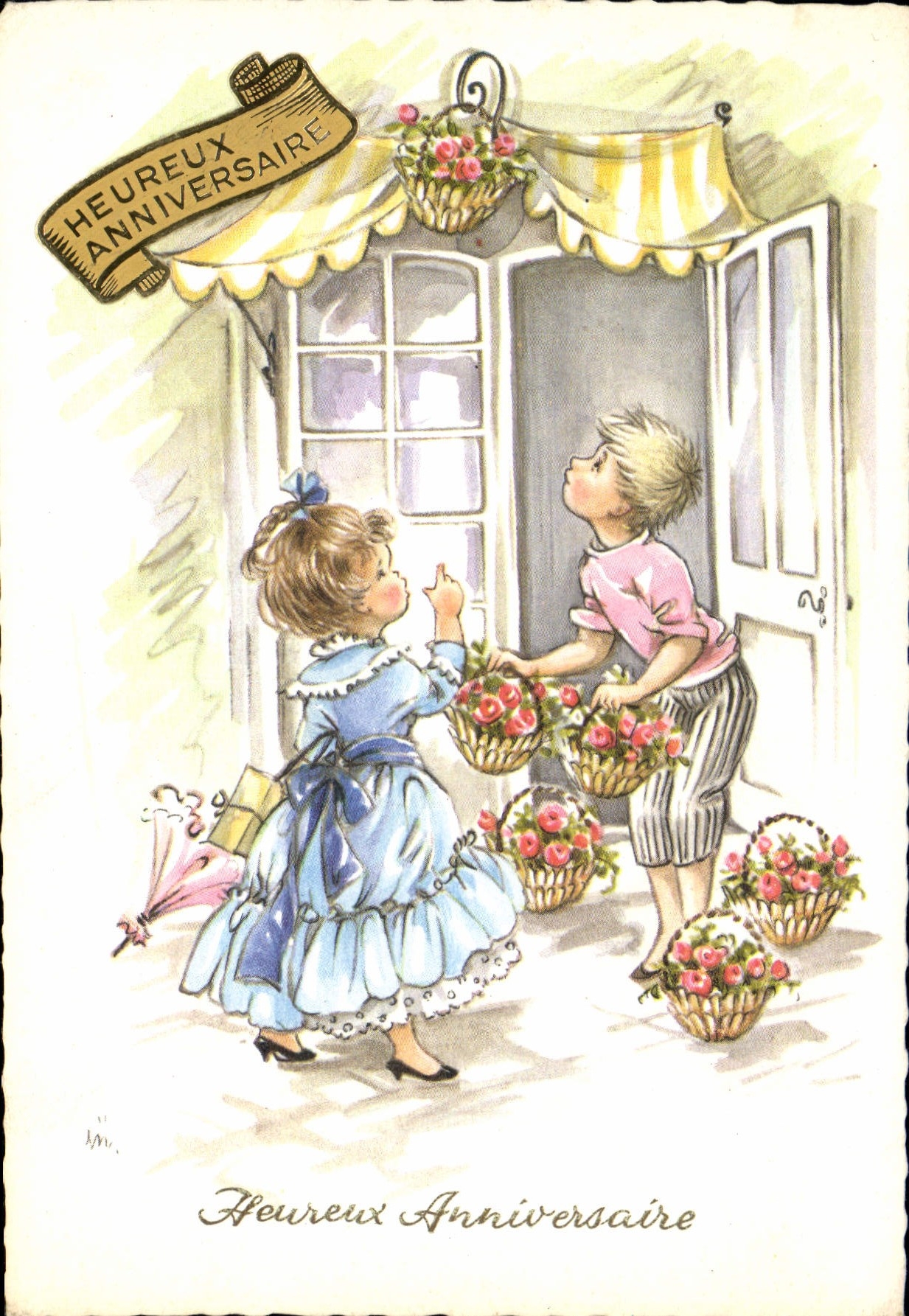 CPM Heureux Anniversaire Enfants