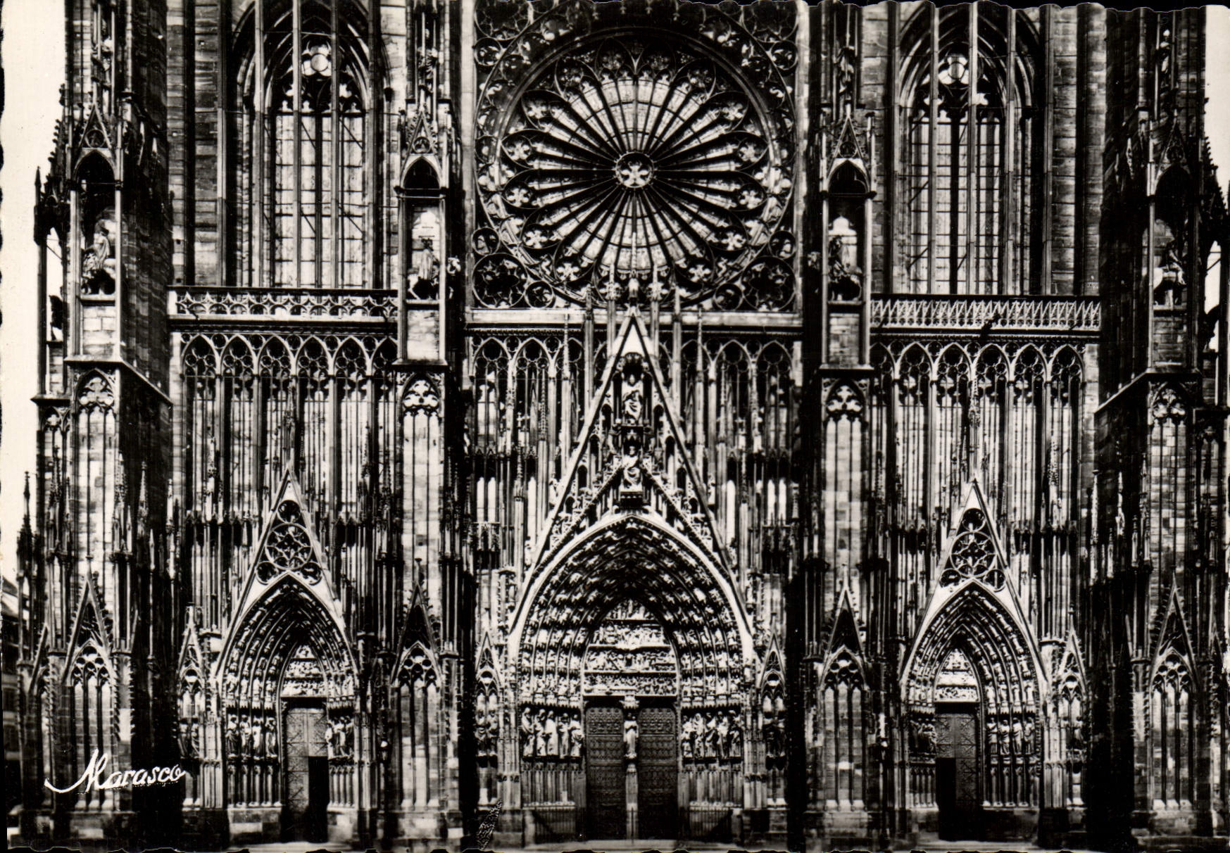 MODERN CARD Strasbourg the Cathedral Western Principal Frontage